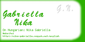 gabriella nika business card